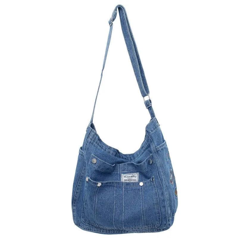 Bolsa Feminina de Ombro Jeans Daobloss Bolsa 31 Loja Daobloss Bolsa Feminina Azul Ceu 